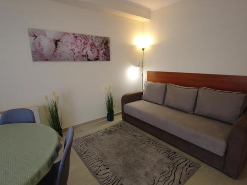 Posezení v ubytování Termál Schmitz Apartmanok B5