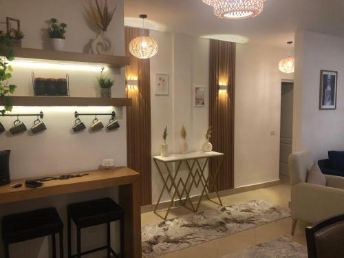 Χώρος καθιστικού στο Stella new chalet with garden next to Marassi & El Alamein