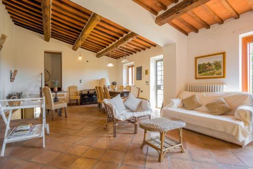 Posezení v ubytování Casale in Val D Orcia
