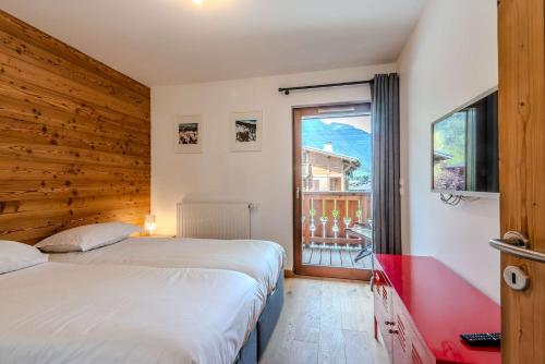 Postel nebo postele na pokoji v ubytování Terrasses A3