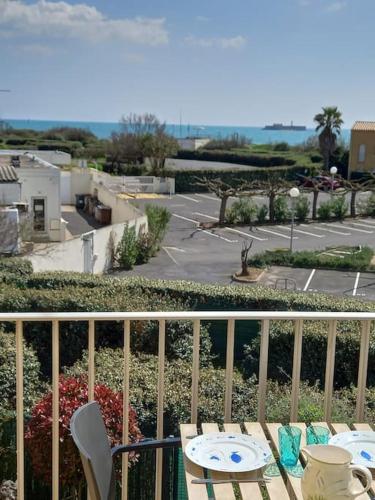 Les Terrasses de la Plage 268 , T2 climatisé, vue mer, parking, terrasse