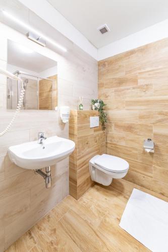 Bilik mandi di Hotel Sněžné