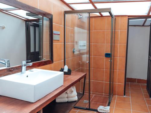 Koupelna v ubytování Hotel Palacio de Sal