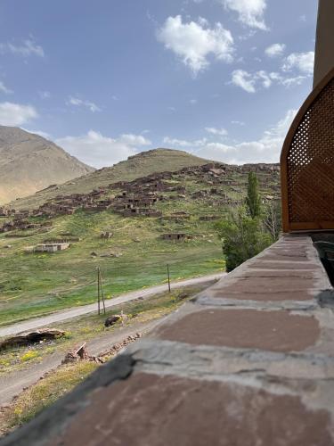 a view of a mountain from a balcony of a house at dar assaka in Oukkainrdem