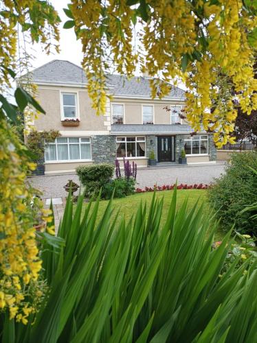 a house with a garden in front of it at Kingfisher Lodge in Killarney