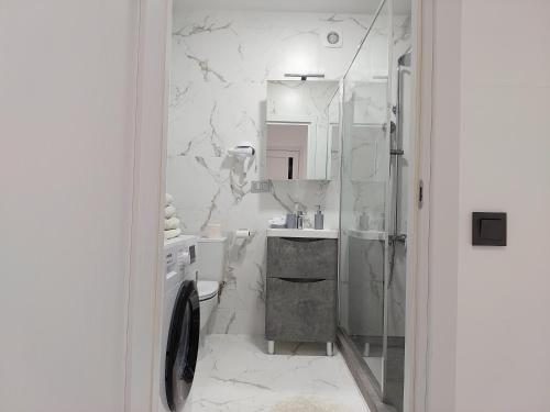 Koupelna v ubytování ЖК Київскай