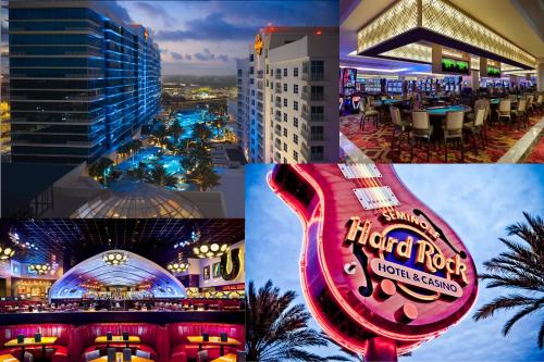 a collage of photos of hotels and casinos at Cozy Hyde Park Home in Tampa