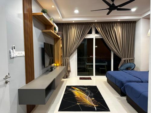 Katil atau katil-katil dalam bilik di AR Homestay with Balcony Riverview
