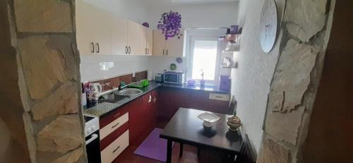 a kitchen with a sink and a counter top at Apartment-house LaVi in Vrnjačka Banja