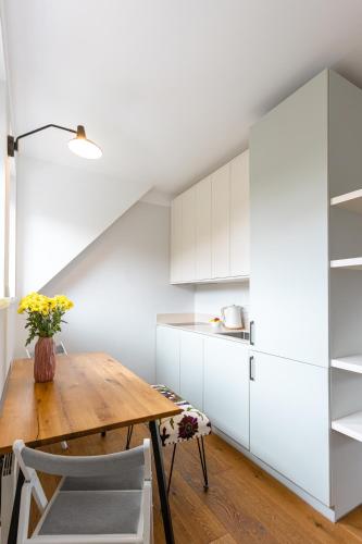 Nhà bếp/bếp nhỏ tại Stylový apartmán v Krkonšském národní parku