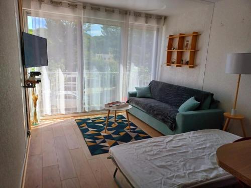 Χώρος καθιστικού στο Studio centre-ville à 2 pas de la plage