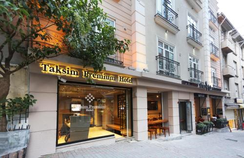 a store front with a large window at Taksim Premium Hotel in Istanbul