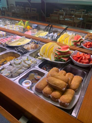a buffet line with many different types of food at The Montclair in Blackpool