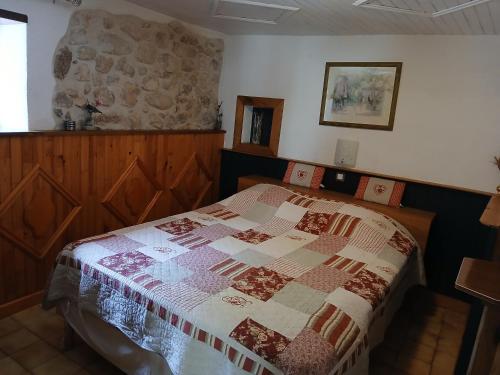 Postel nebo postele na pokoji v ubytování Gîte des papillons du vercors