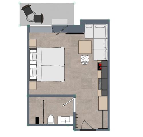 a drawing of a floor plan of a house at Alpin Apart in Ischgl