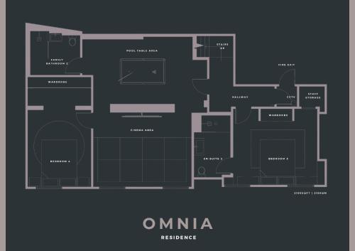 Půdorys ubytování Omnia by The Heim Residences
