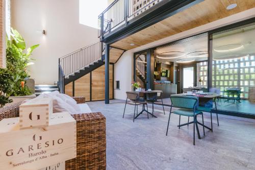 En balkon eller terrasse på Garesio Wine Resort