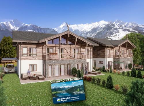 a rendering of a home with mountains in the background at Grossglockner Chalets Zell am See in Zell am See