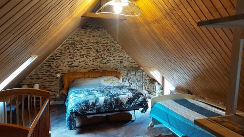 Postel nebo postele na pokoji v ubytování appartement au calme