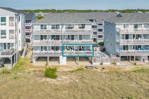 an aerial view of a large apartment building at Sands III #1C - Toes In the Water in Carolina Beach