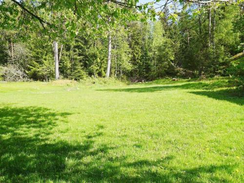 a field of green grass with trees in the background at 5 person holiday home in STRÖMSTAD in Strömstad