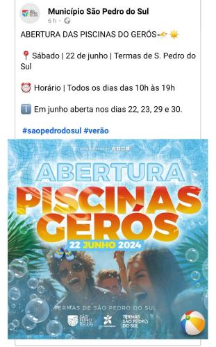 a poster for a movie with two people in the water at NATURE e SPA AL - Termas Saúde e Beleza, Totalmente Renovado - Piscinas Municipais em frente - Epoca Julho a Setembro in São Pedro do Sul