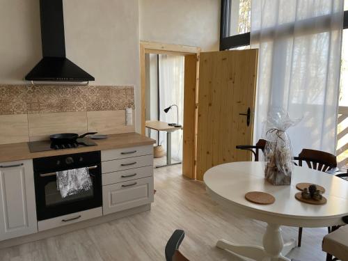 Η κουζίνα ή μικρή κουζίνα στο Apartmány Ľadovo