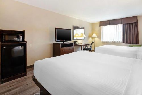 a hotel room with a large bed and a tv at Best Western Inn & Suites New Braunfels in New Braunfels