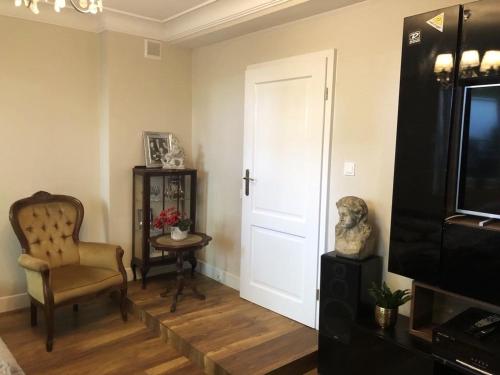 Χώρος καθιστικού στο Apartamenty ZACISZE