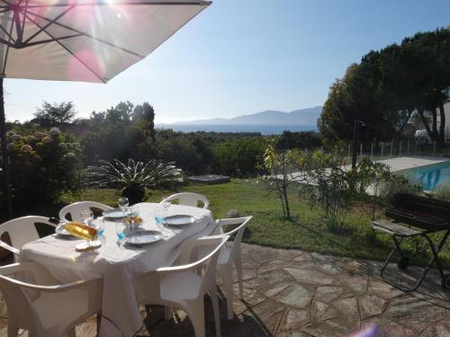 Corsicadream Barbicaja, superbe appartement dans villa, vue panoramique mer, piscine, proche Porticcio