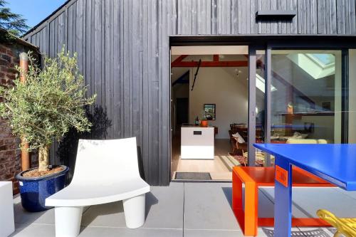 Un patio o zona al aire libre en Appartement (8 pers.) design.