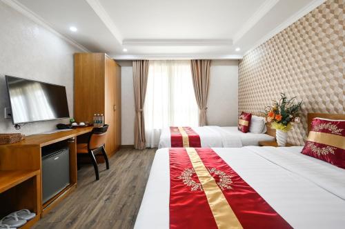 Katil atau katil-katil dalam bilik di The River Park Hotel