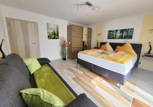 Posteľ alebo postele v izbe v ubytovaní Ferienwohnung Mitterherzog