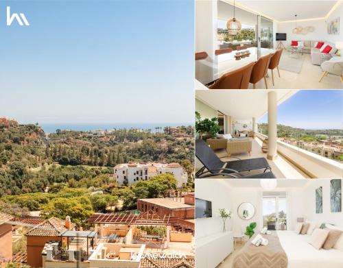 Modern apartment, with large private terrace, BBQ and panoramic sea views, in Residencial Botanic, Benahavis