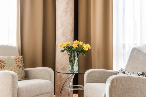 Area soggiorno di Feng Shui Wellness Apartmanház Hévíz