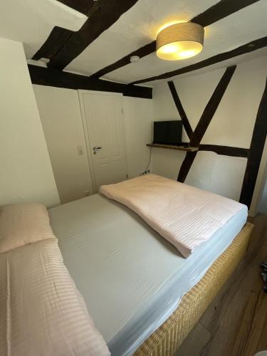 a bedroom with two beds in a room at Thum'scher Hof in Ortenberg