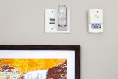 a picture frame with a fire appliance on a wall at Hampton Inn & Suites Murfreesboro in Murfreesboro