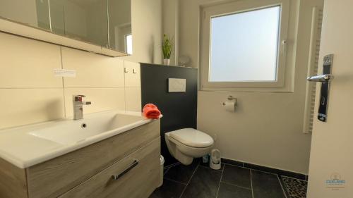 Ένα μπάνιο στο Ferienhaus James