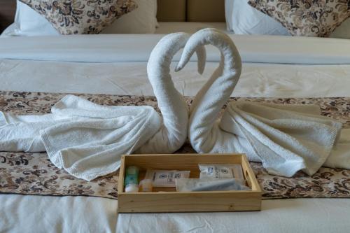 Postel nebo postele na pokoji v ubytování Hotel Mivaante