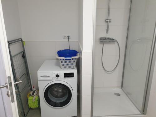 Koupelna v ubytování Ferienwohnung unterhalb der Heidecksburg