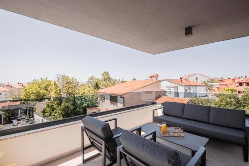 Balkón nebo terasa v ubytování PELD Medulin Comfort & Luxury Apartment