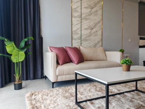 Posezení v ubytování Modern Elegance - Urban Suites by Ocean Luxe