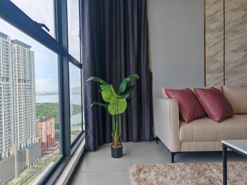 Posezení v ubytování Modern Elegance - Urban Suites by Ocean Luxe