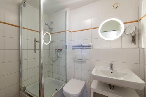 Koupelna v ubytování Ferienwohnung Sommerwind