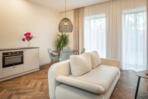 Køkken eller tekøkken på GREEN HOUSE Downtown Apartments with private FREE parking and BIKE storage