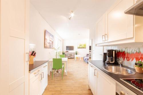 Kuchyň nebo kuchyňský kout v ubytování Ferienwohnung Mika
