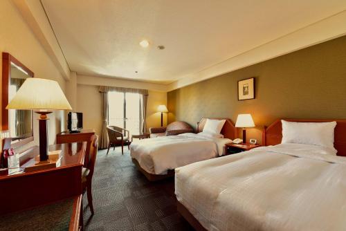 Katil atau katil-katil dalam bilik di ANA Crowne Plaza Hotel Nagasaki Gloverhill by IHG
