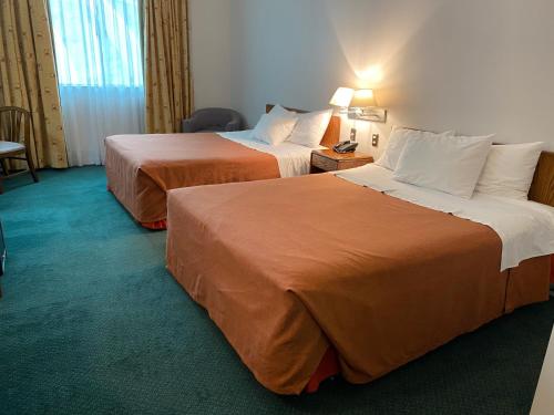 Tempat tidur dalam kamar di Hotel Diego de Almagro Aeropuerto