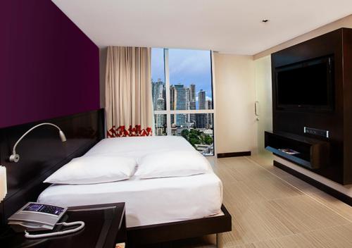 TV a/nebo společenská místnost v ubytování Megapolis Hotel Panama