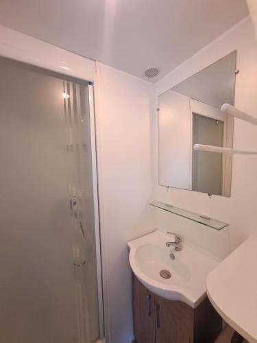 Koupelna v ubytování Mobile home